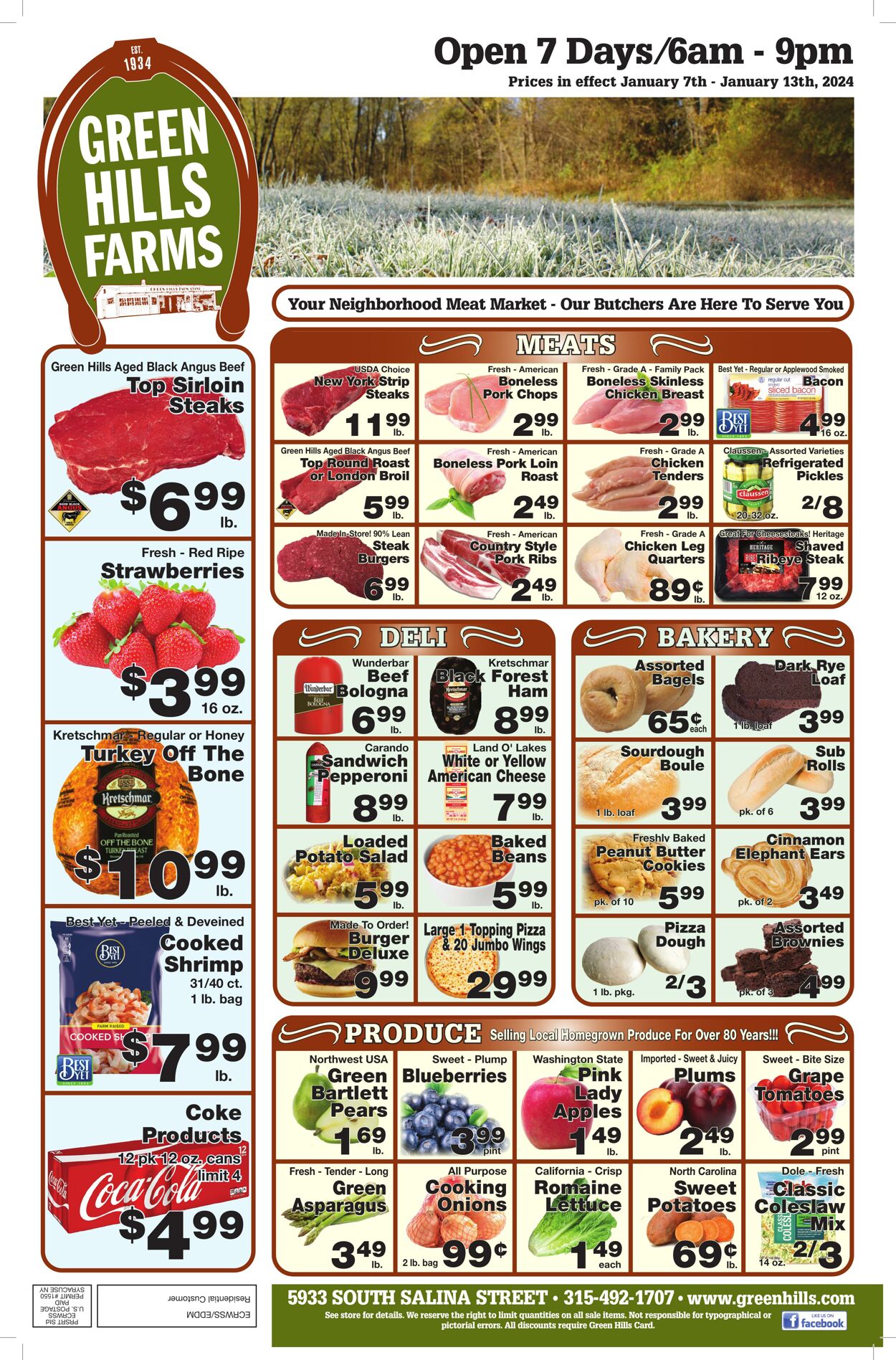 Weekly ad Green Hills Farms 01/07/2024 - 01/13/2024
