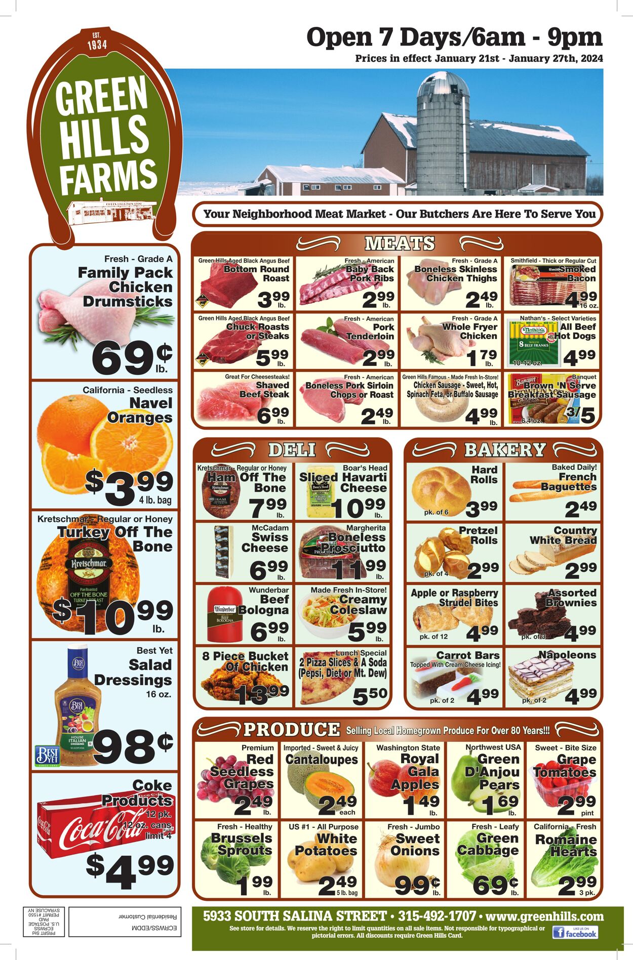 Weekly ad Green Hills Farms 01/21/2024 - 01/27/2024
