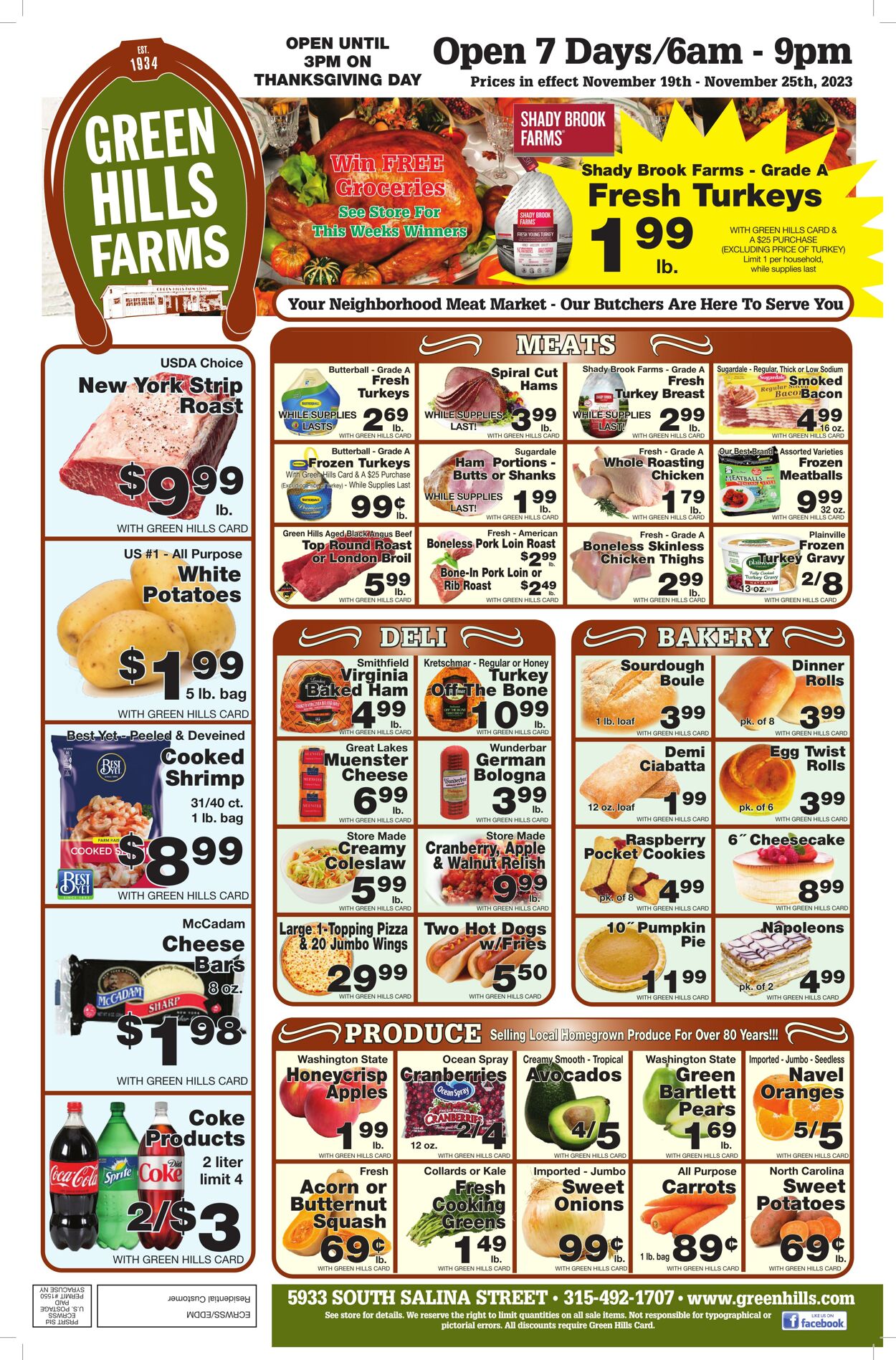 Weekly ad Green Hills Farms 11/19/2023 - 11/25/2023