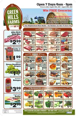 Weekly ad Green Hills Farms 08/07/2022 - 08/13/2022