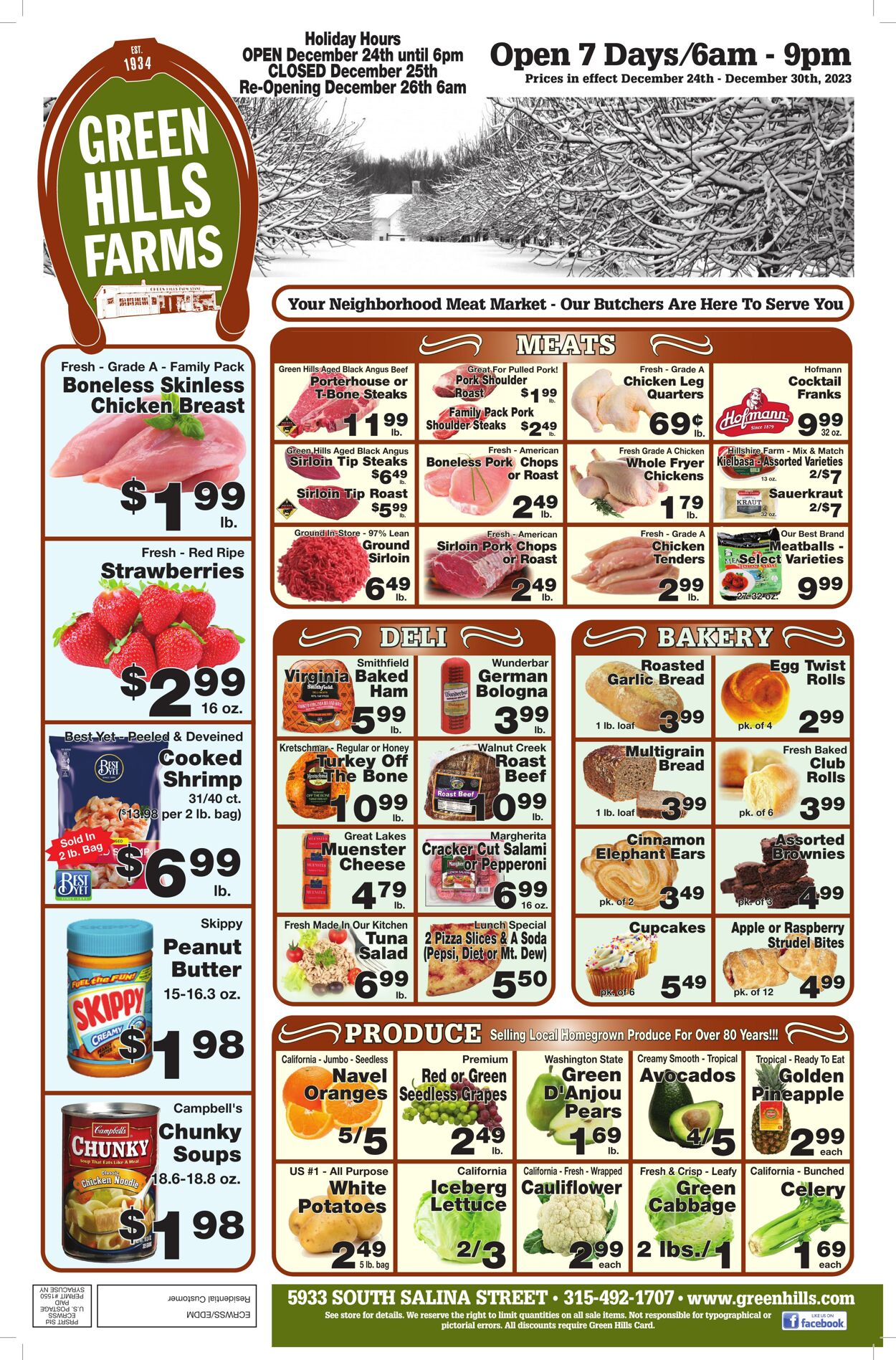 Weekly ad Green Hills Farms 12/24/2023 - 12/30/2023