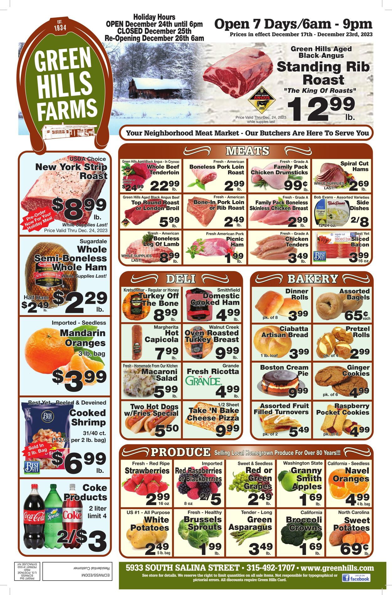 Weekly ad Green Hills Farms 12/17/2023 - 12/23/2023