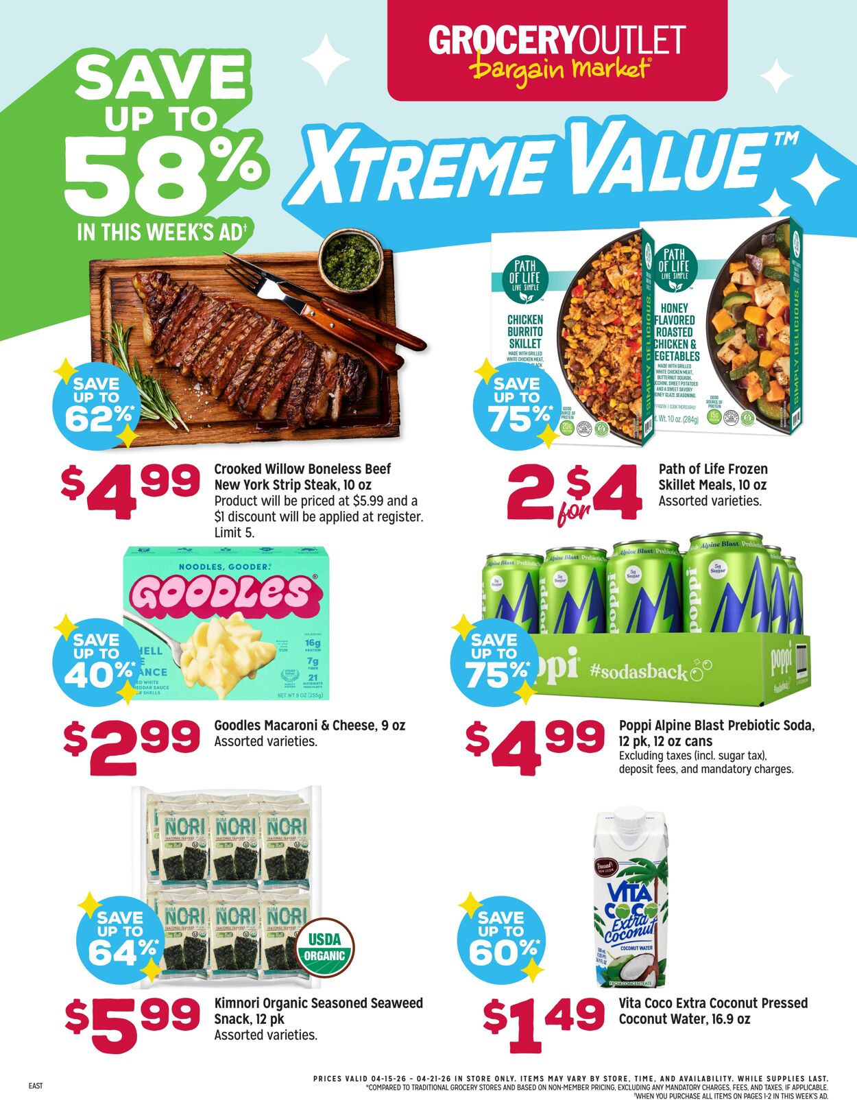 Weekly ad Grocery Outlet 04/15/2026 - 04/21/2026
