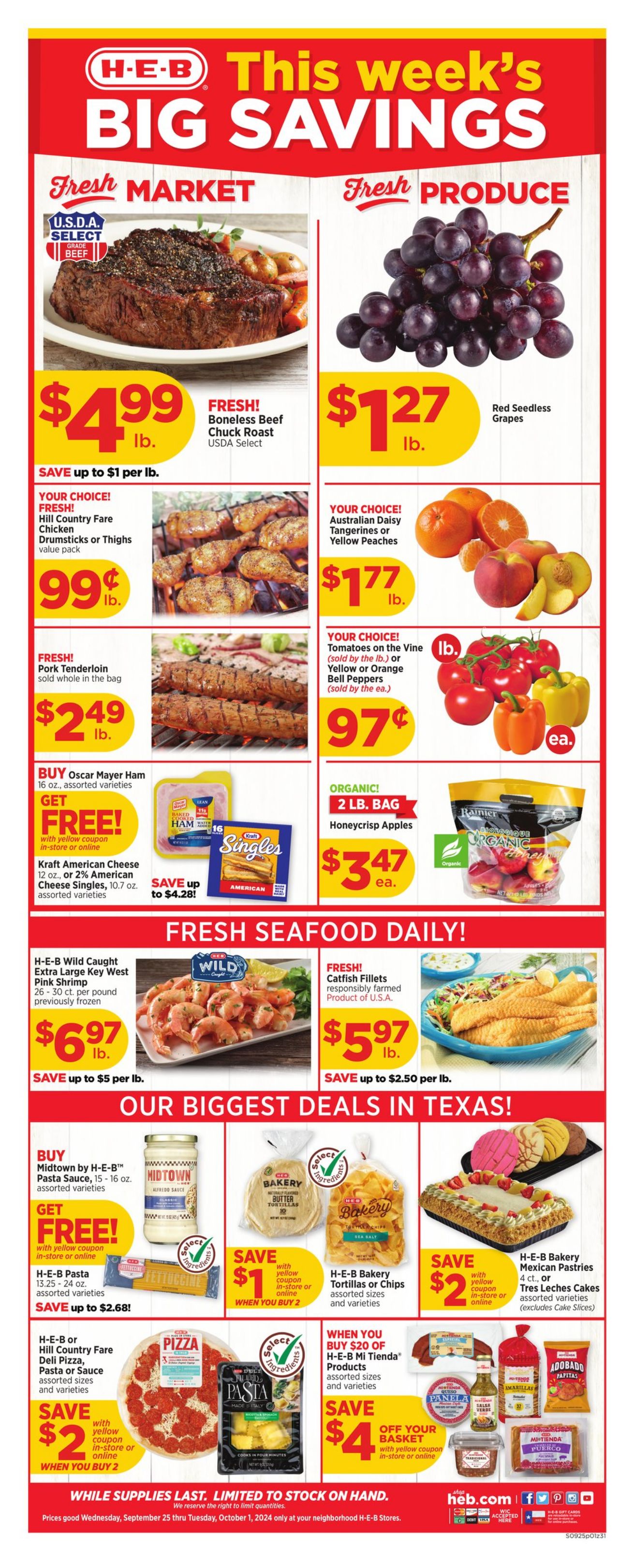 Weekly ad H-E-B 09/25/2024 - 10/01/2024