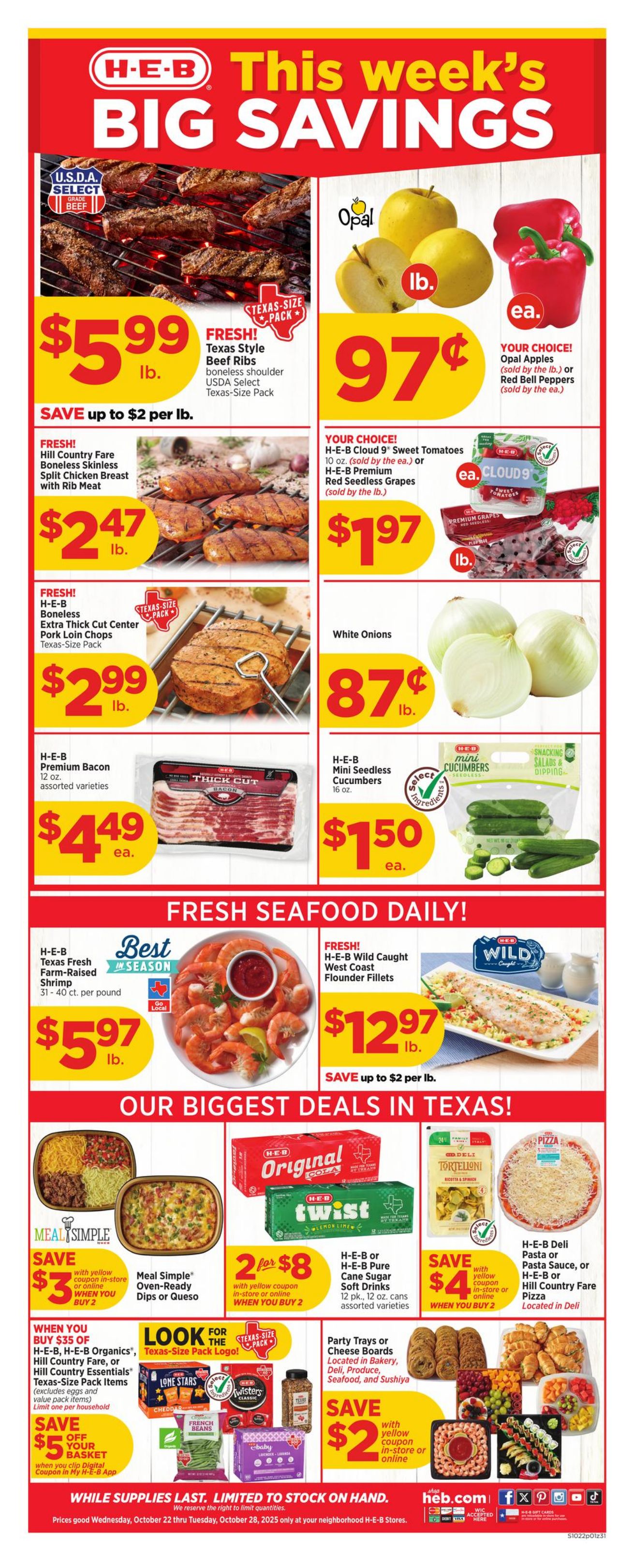 Weekly ad H-E-B 10/22/2025 - 10/28/2025