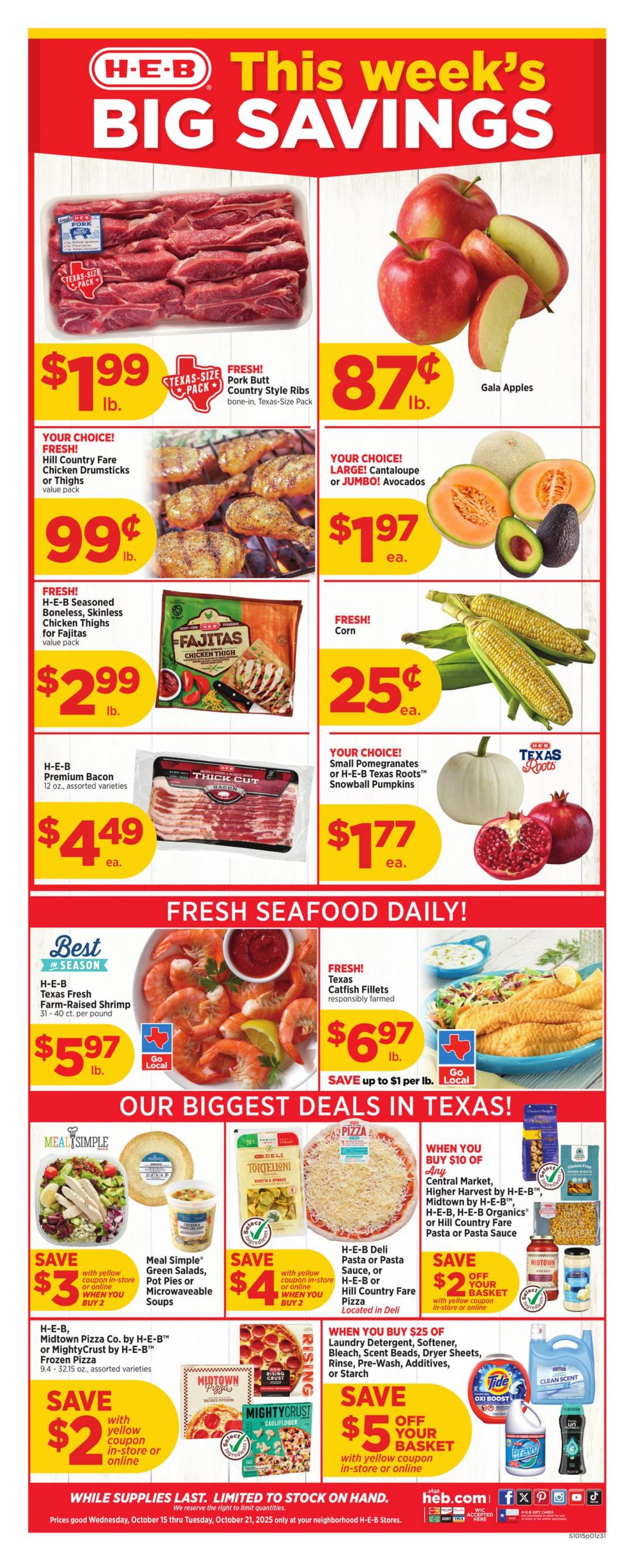 Weekly ad H-E-B 10/15/2025 - 10/21/2025