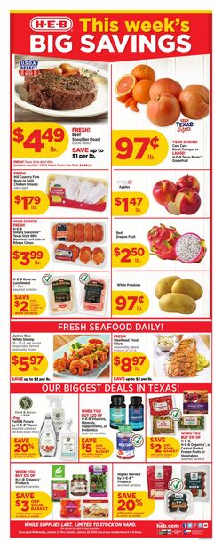 Weekly ad H-E-B 01/22/2025 - 01/28/2025