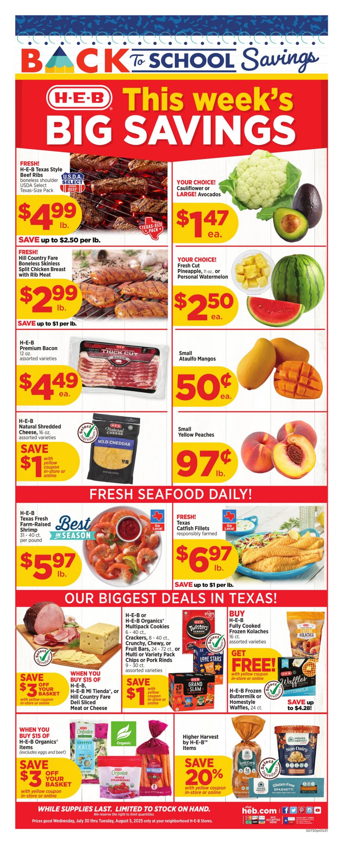 Weekly ad H-E-B 07/30/2025 - 08/05/2025