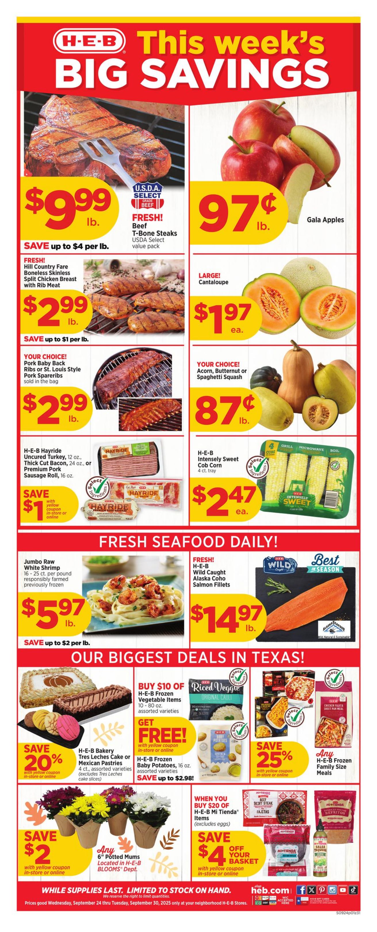 Weekly ad H-E-B 09/24/2025 - 09/30/2025