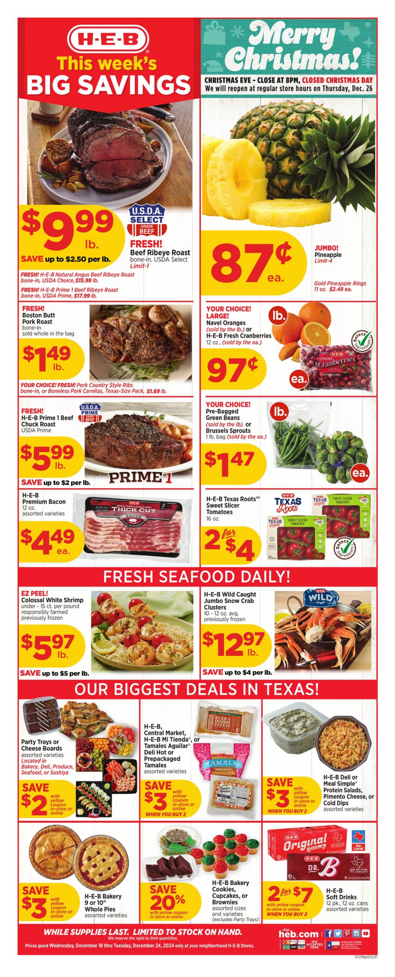 Weekly ad H-E-B 12/18/2024 - 12/24/2024