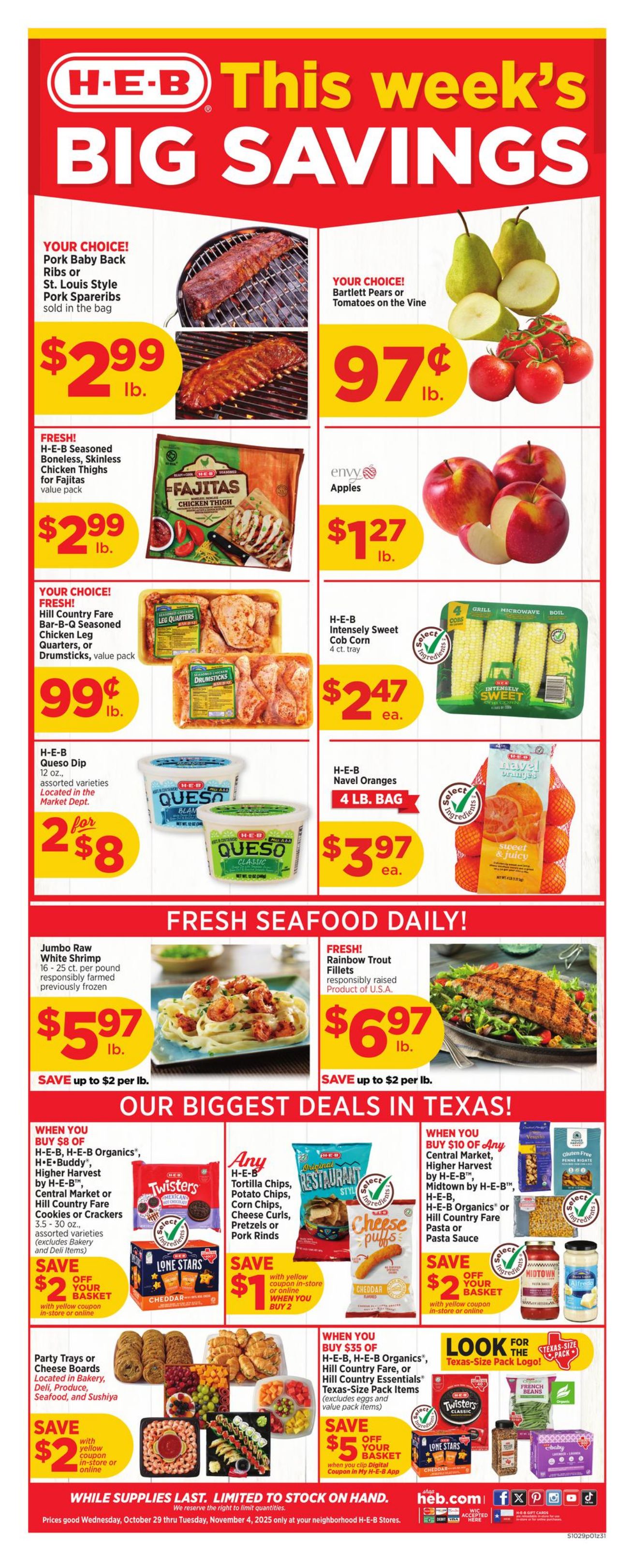 Weekly ad H-E-B 10/29/2025 - 11/04/2025