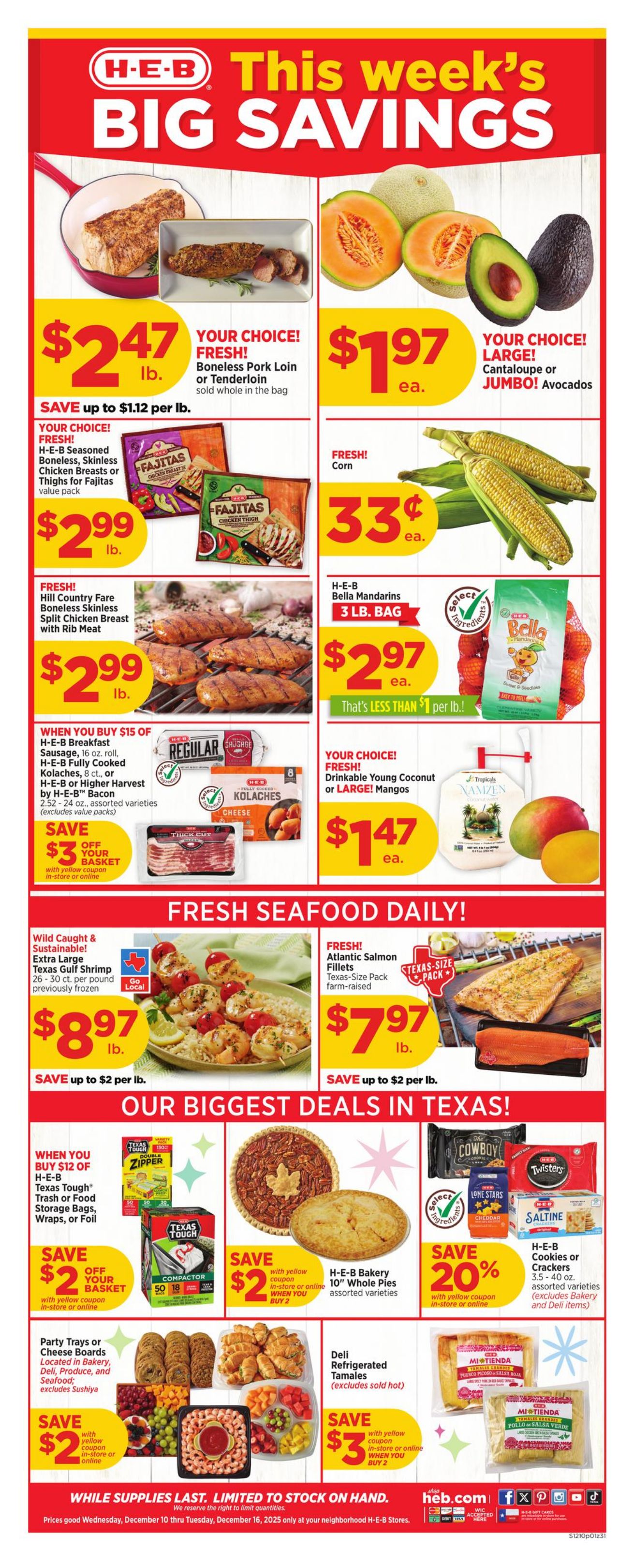 Weekly ad H-E-B 12/10/2025 - 12/16/2025