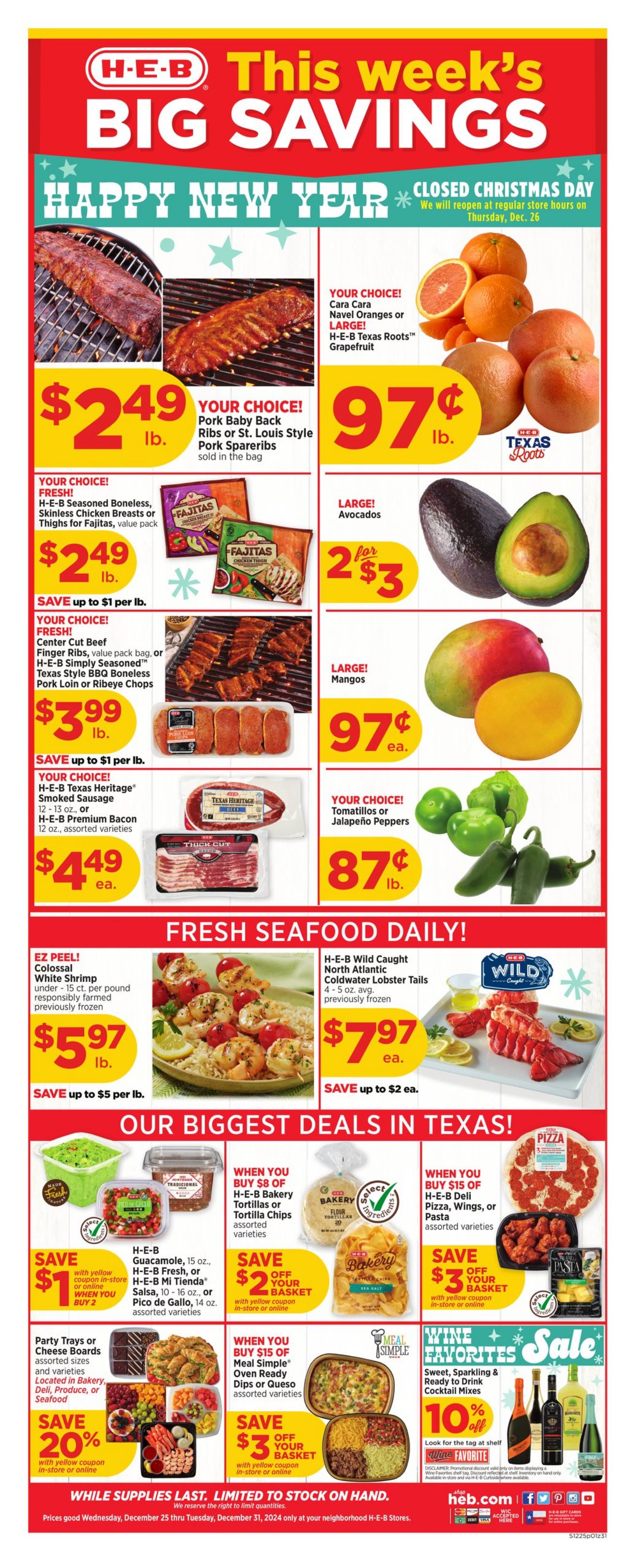 Weekly ad H-E-B 12/25/2024 - 12/31/2024