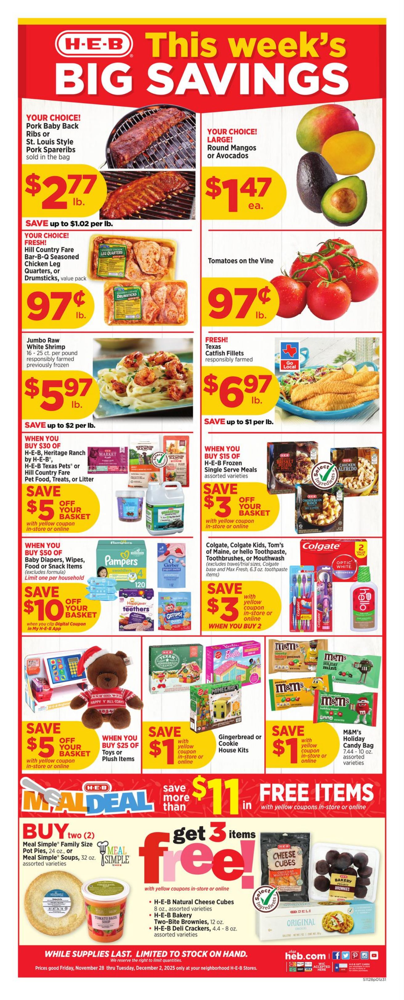 Weekly ad H-E-B 11/28/2025 - 12/02/2025