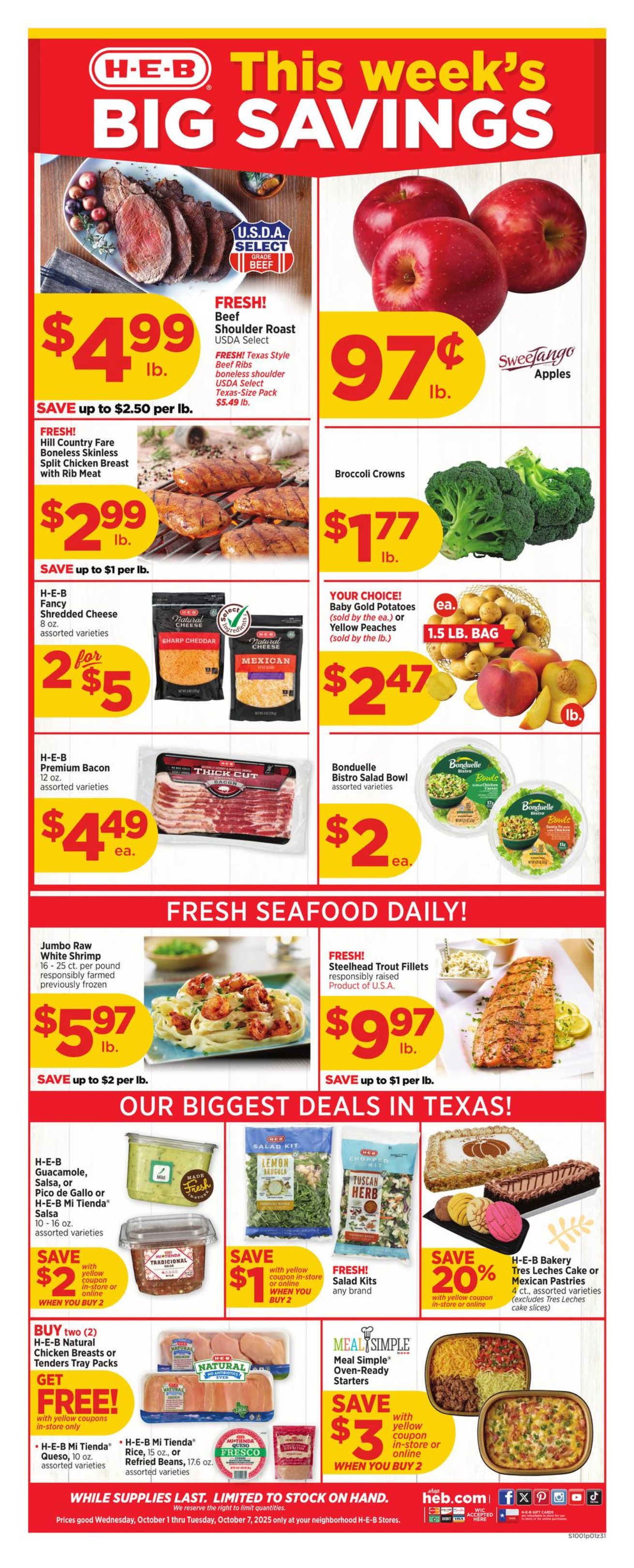 Weekly ad H-E-B 10/01/2025 - 10/07/2025