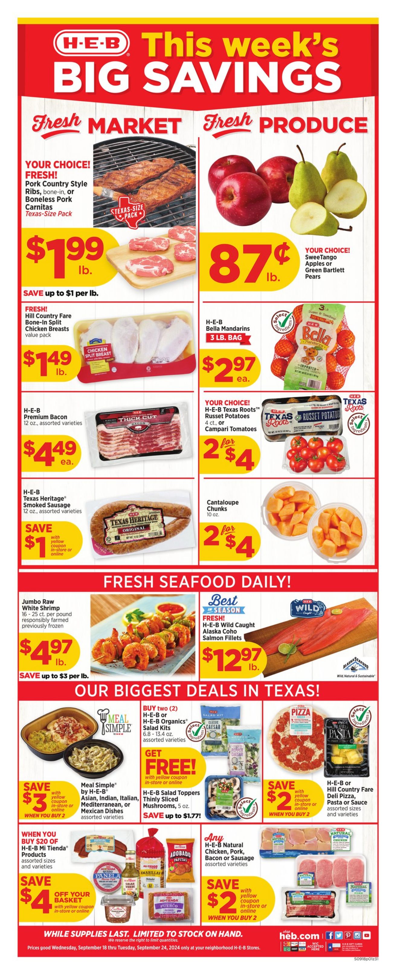 Weekly ad H-E-B 09/18/2024 - 09/24/2024