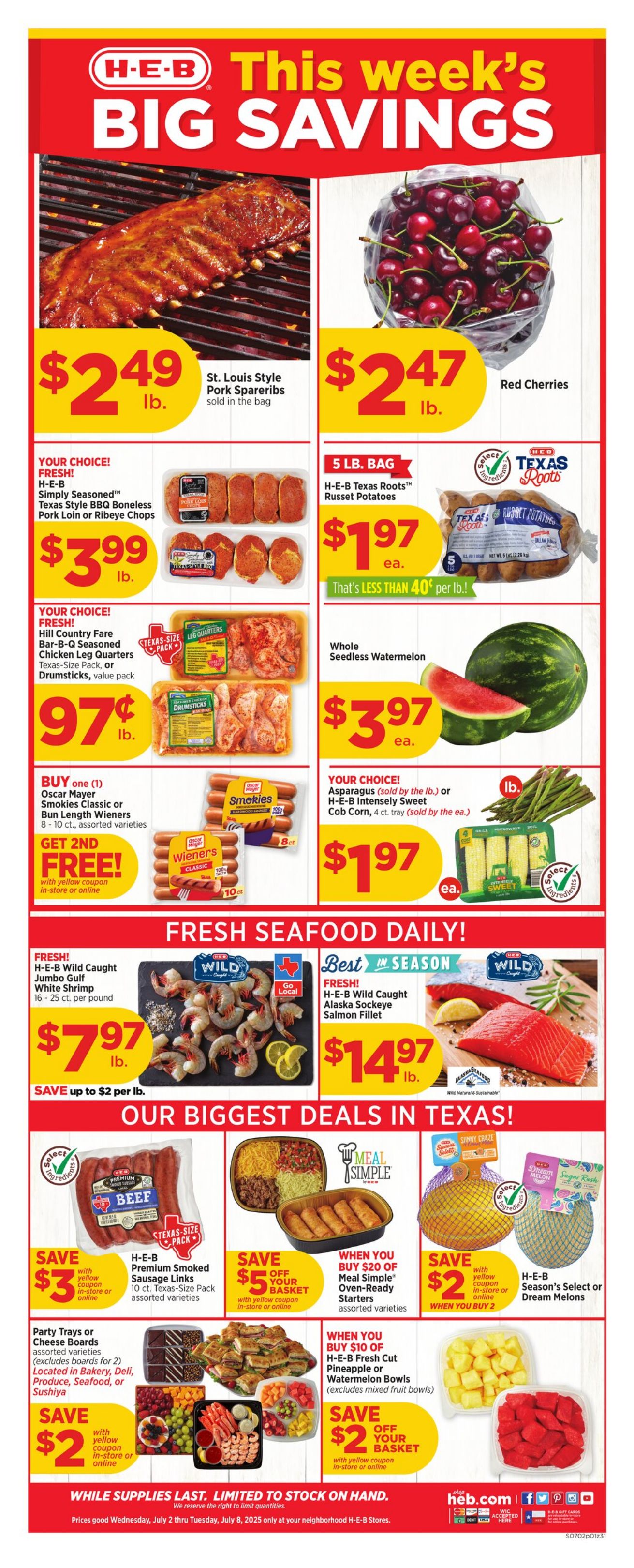 Weekly ad H-E-B 07/02/2025 - 07/08/2025