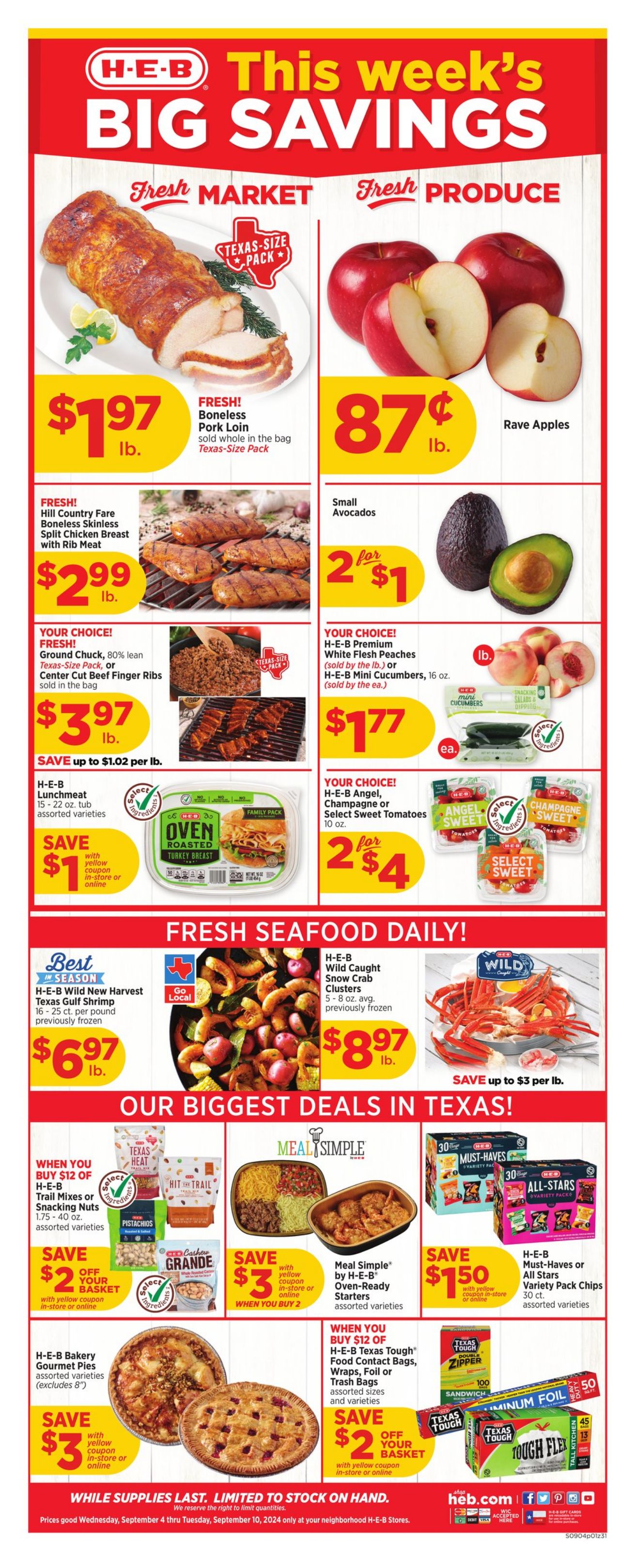 Weekly ad H-E-B 09/04/2024 - 09/10/2024