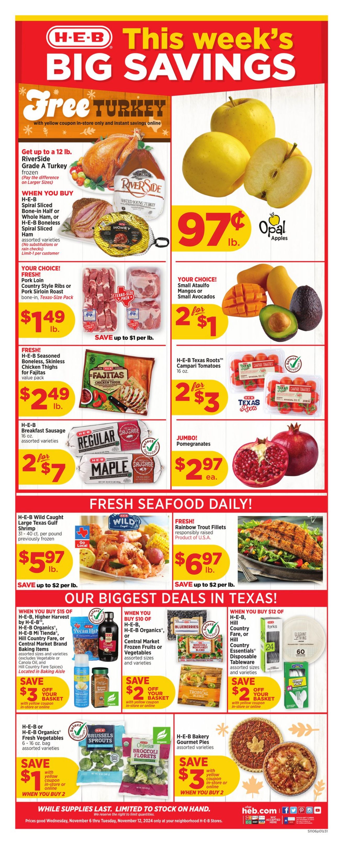 Weekly ad H-E-B 11/06/2024 - 11/12/2024