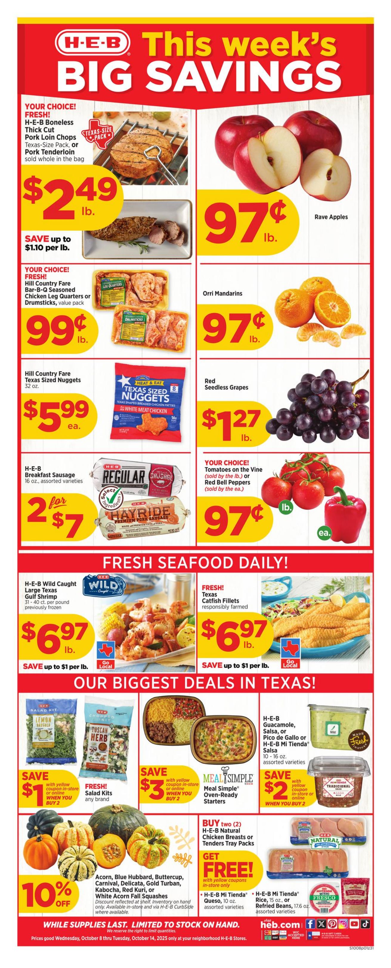 Weekly ad H-E-B 10/08/2025 - 10/14/2025