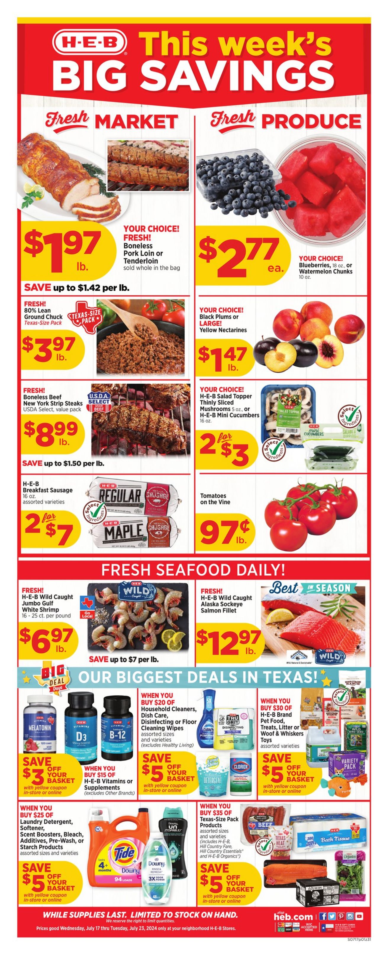 Weekly ad H-E-B 07/17/2024 - 07/23/2024