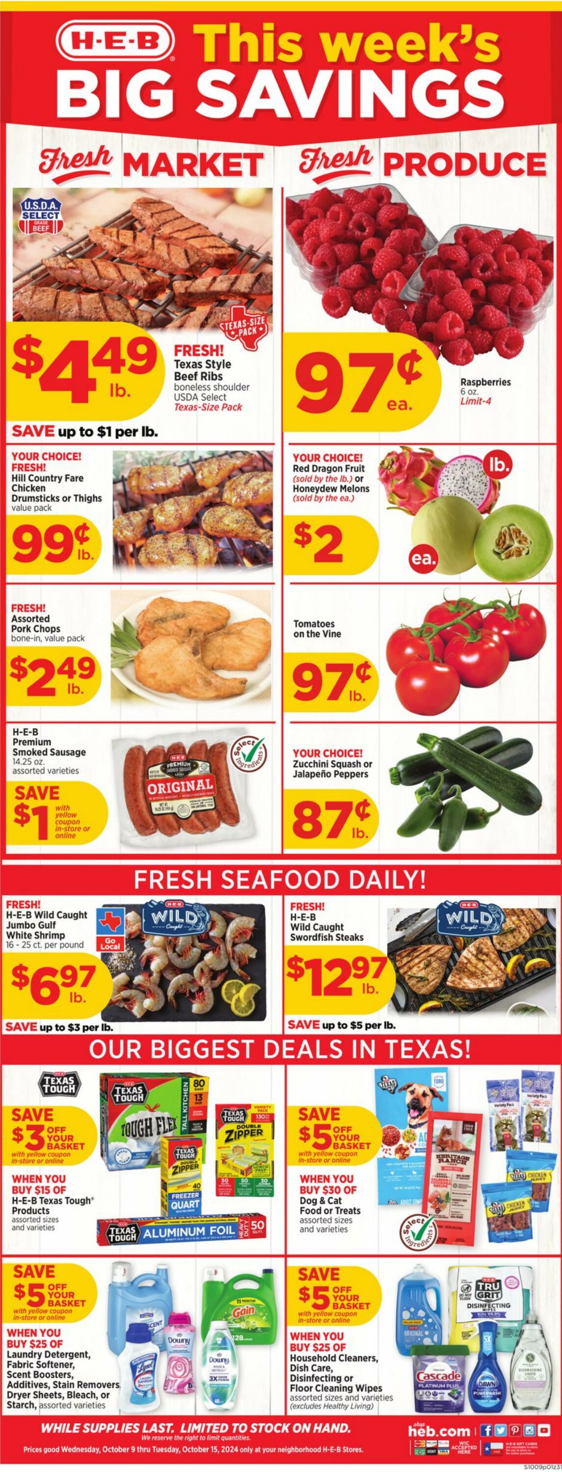 Weekly ad H-E-B 10/09/2024 - 10/15/2024