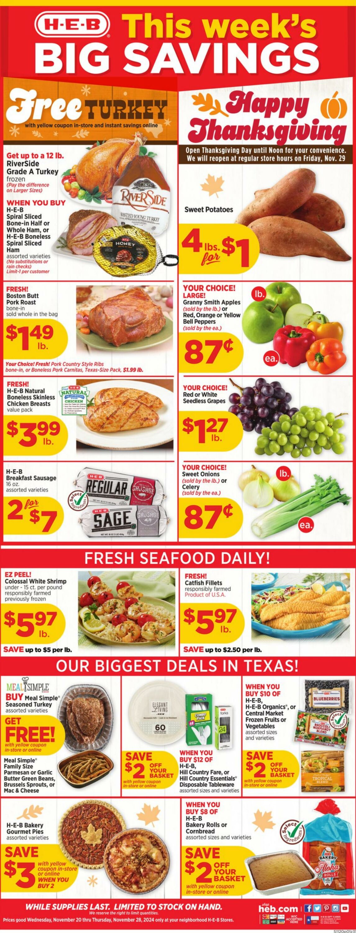 Weekly ad H-E-B 11/20/2024 - 11/28/2024