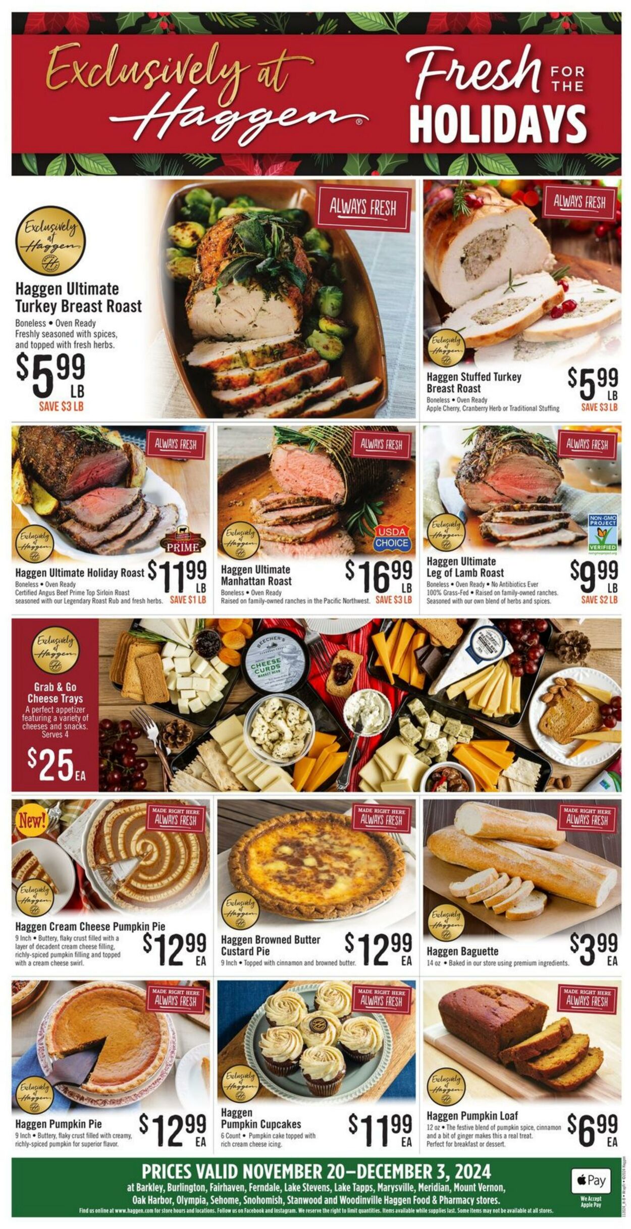 Weekly ad Haggen 11/20/2024 - 12/03/2024