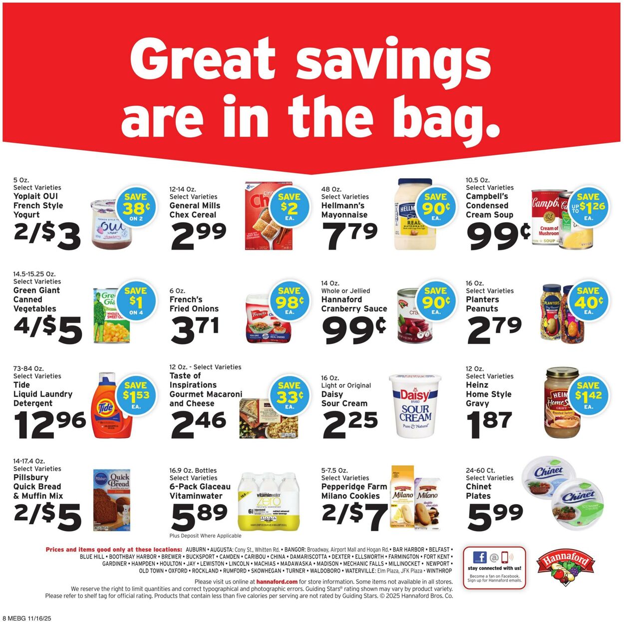 Weekly ad Hannaford 11/16/2025 - 11/22/2025