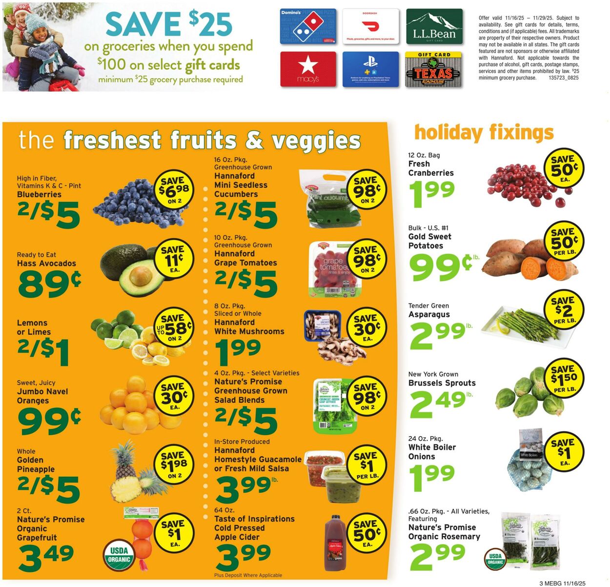 Weekly ad Hannaford 11/16/2025 - 11/22/2025