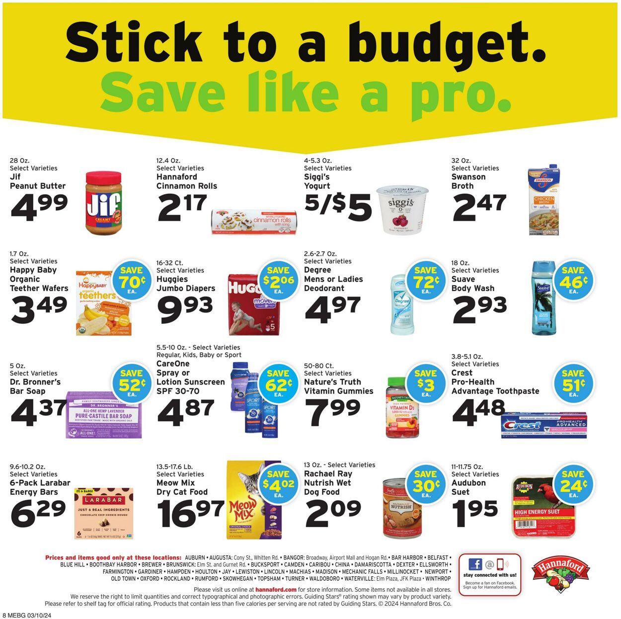 Weekly ad Hannaford 03/10/2024 - 03/16/2024