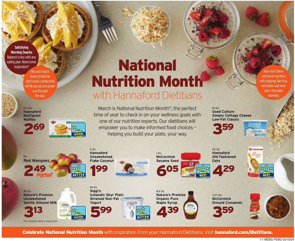 Weekly ad Hannaford 03/10/2024 - 03/16/2024