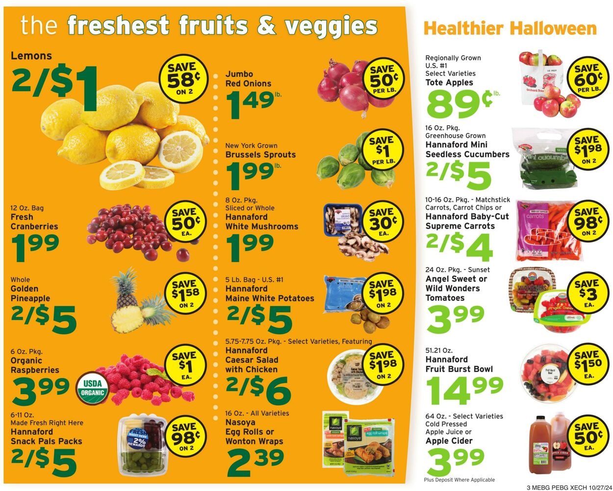 Weekly ad Hannaford 10/27/2024 - 11/02/2024