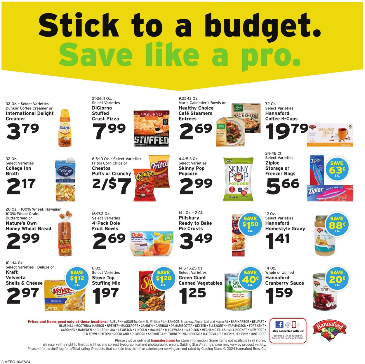 Weekly ad Hannaford 10/27/2024 - 11/02/2024