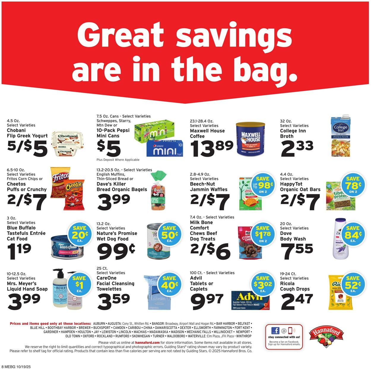 Weekly ad Hannaford 10/19/2025 - 10/25/2025