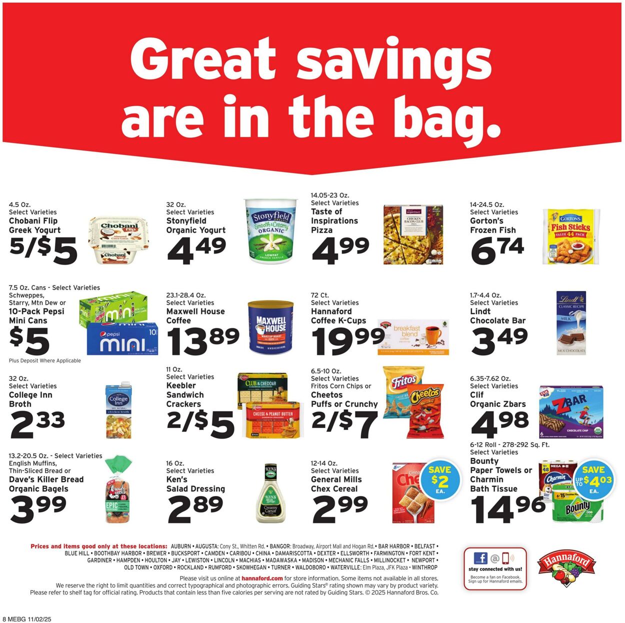 Weekly ad Hannaford 11/02/2025 - 11/08/2025