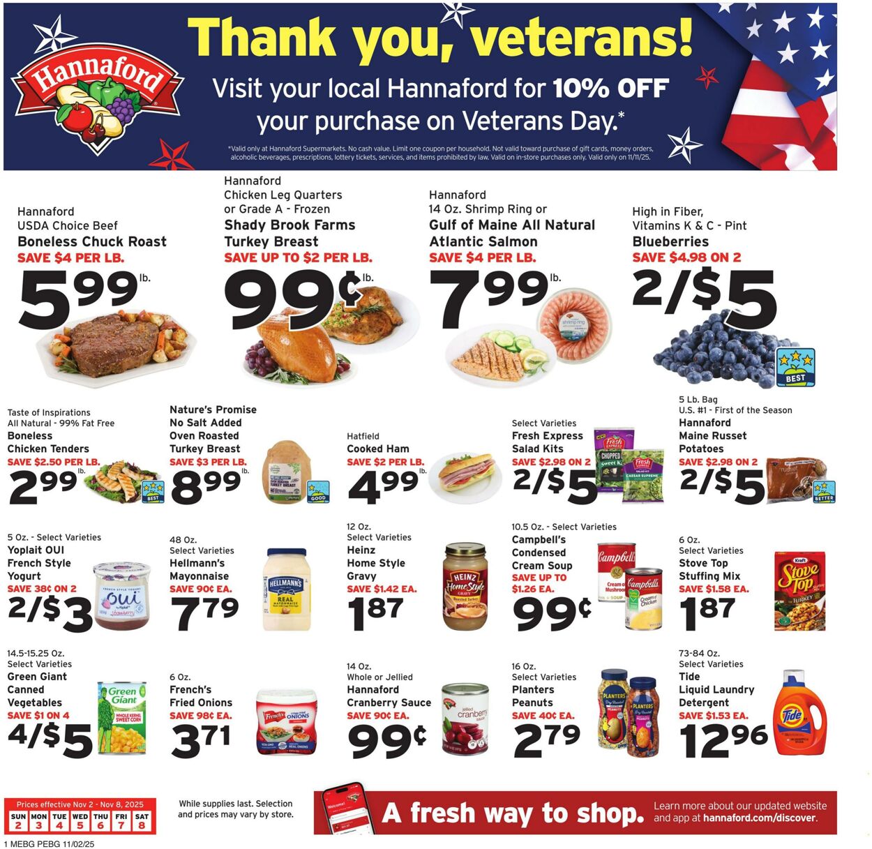 Weekly ad Hannaford 11/02/2025 - 11/08/2025