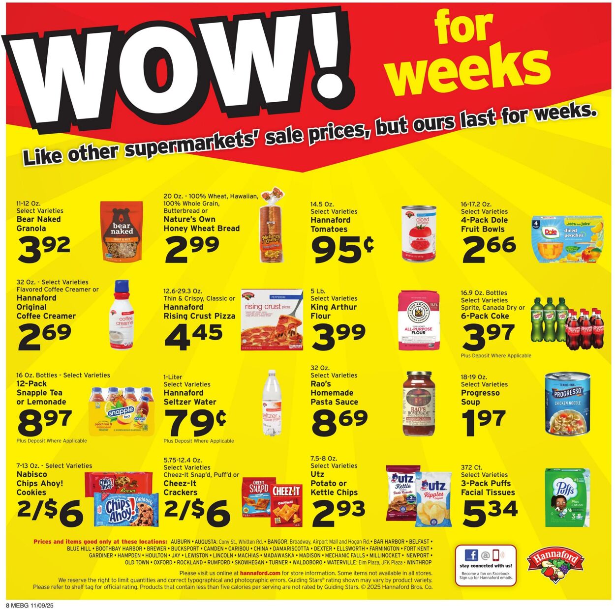 Weekly ad Hannaford 11/09/2025 - 11/15/2025