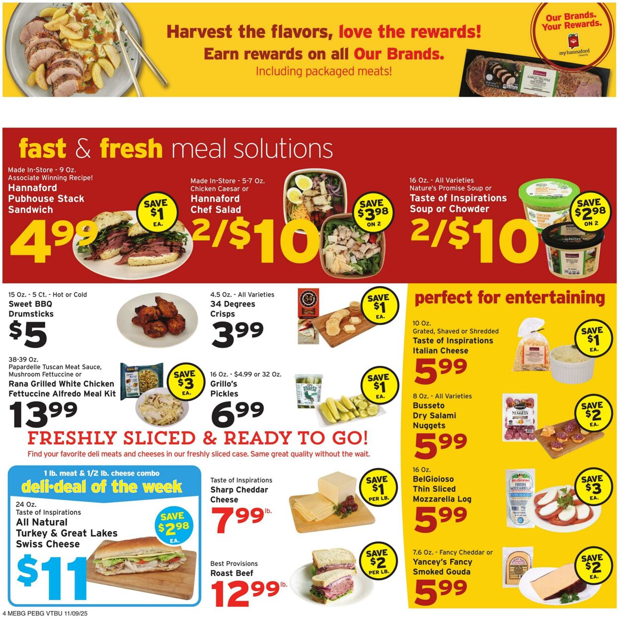 Weekly ad Hannaford 11/09/2025 - 11/15/2025