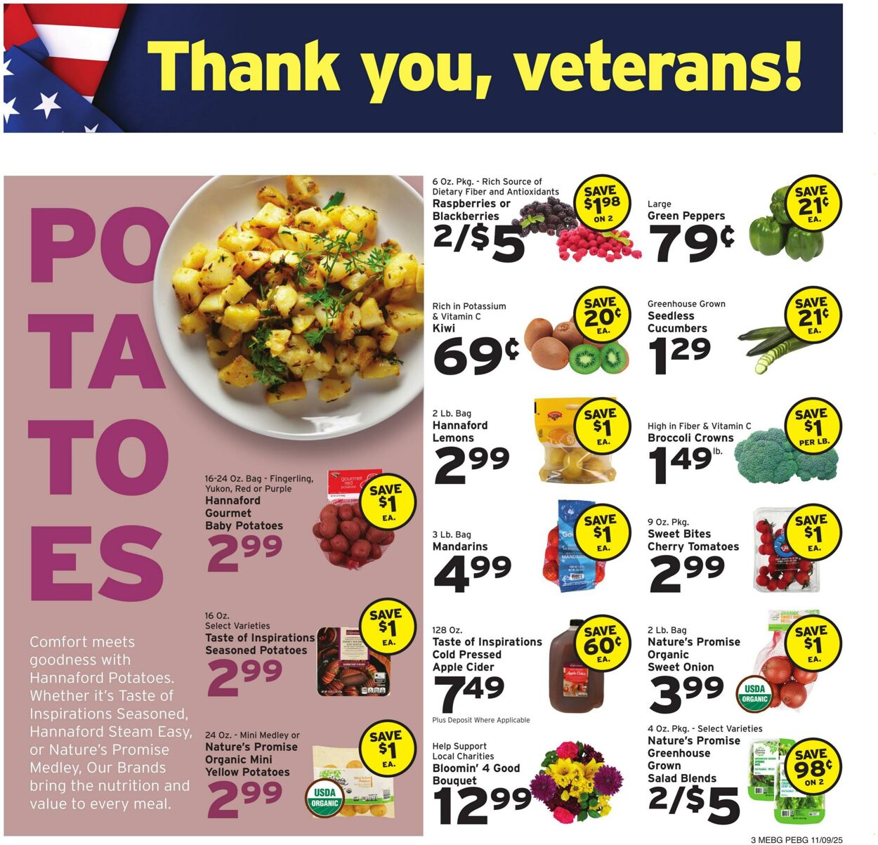 Weekly ad Hannaford 11/09/2025 - 11/15/2025