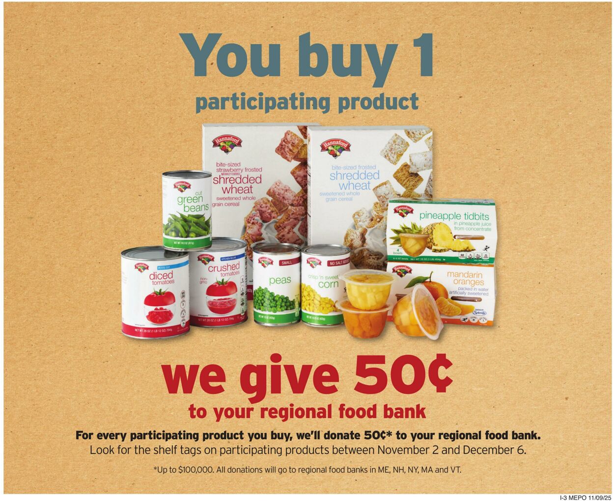 Weekly ad Hannaford 11/09/2025 - 11/15/2025