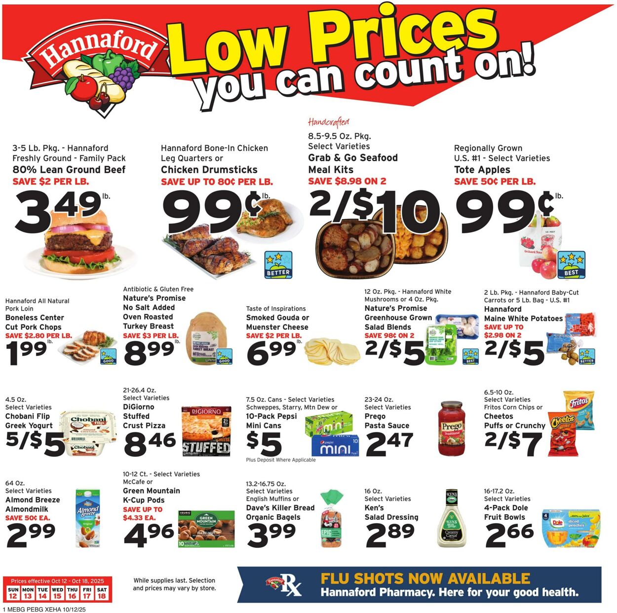 Weekly ad Hannaford 10/12/2025 - 10/18/2025