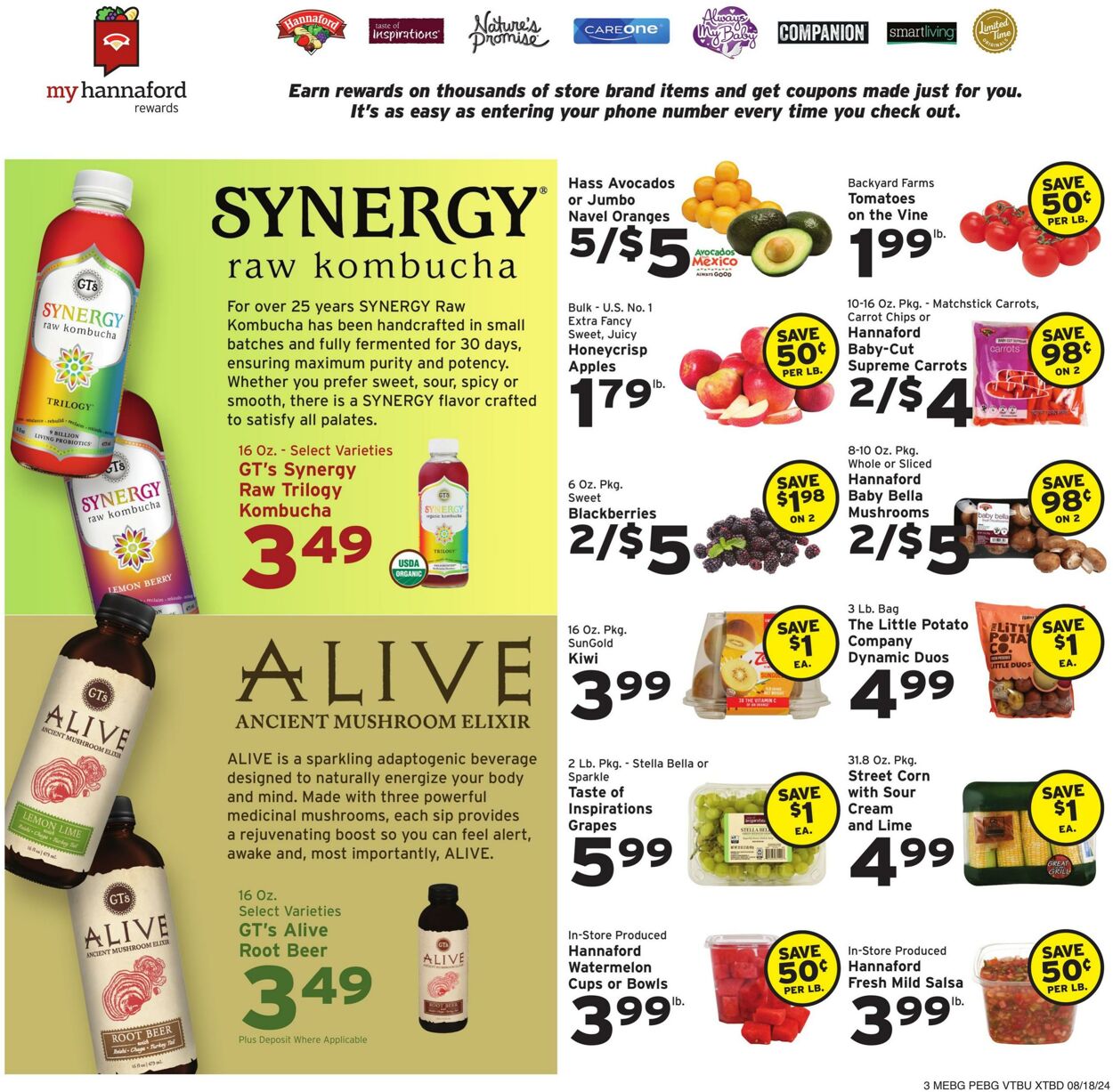 Weekly ad Hannaford 08/18/2024 - 08/24/2024