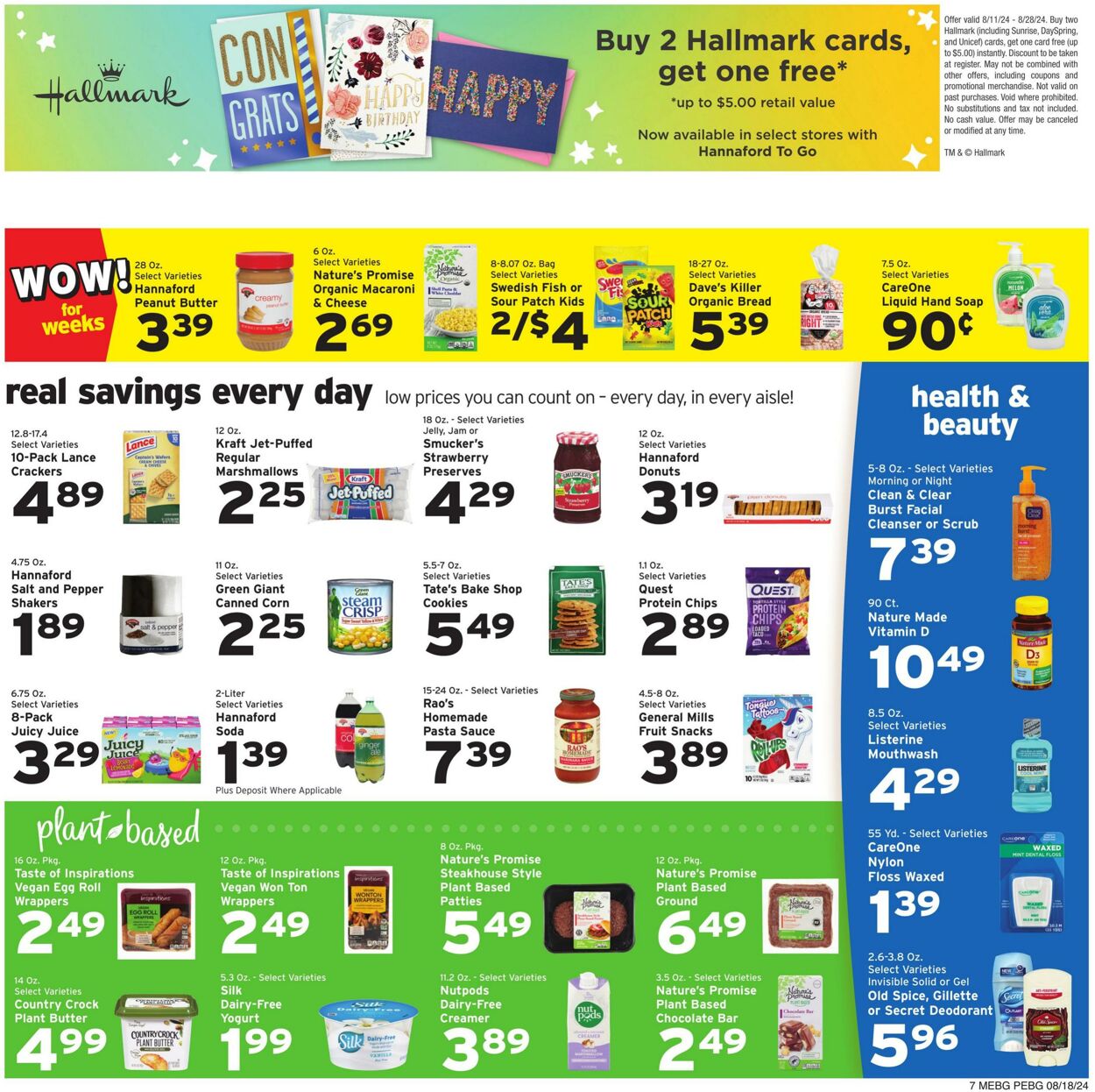 Weekly ad Hannaford 08/18/2024 - 08/24/2024