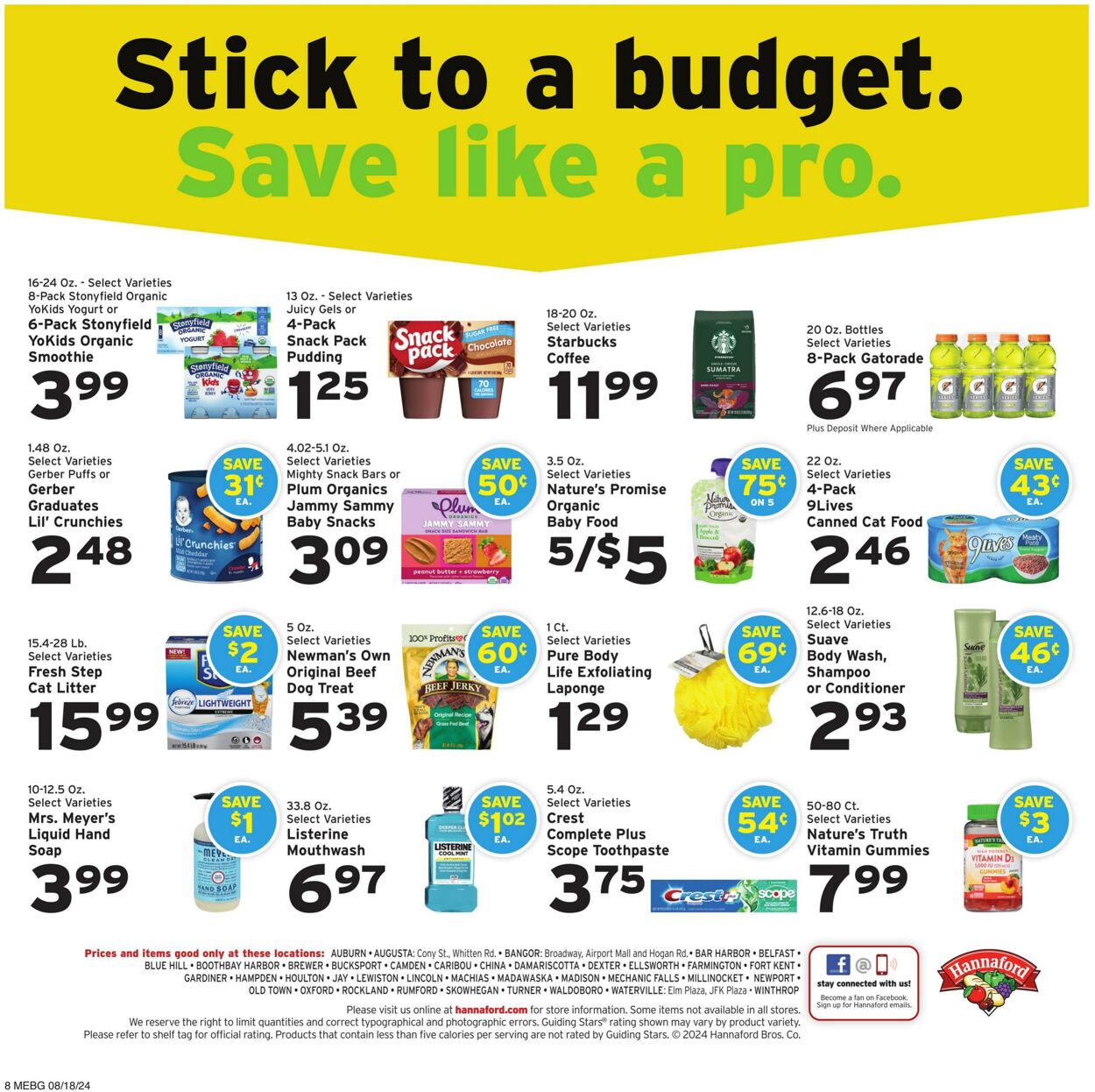 Weekly ad Hannaford 08/18/2024 - 08/24/2024