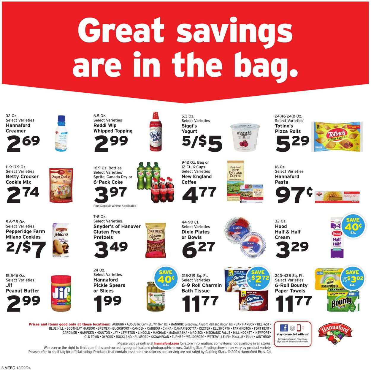 Weekly ad Hannaford 12/22/2024 - 12/28/2024