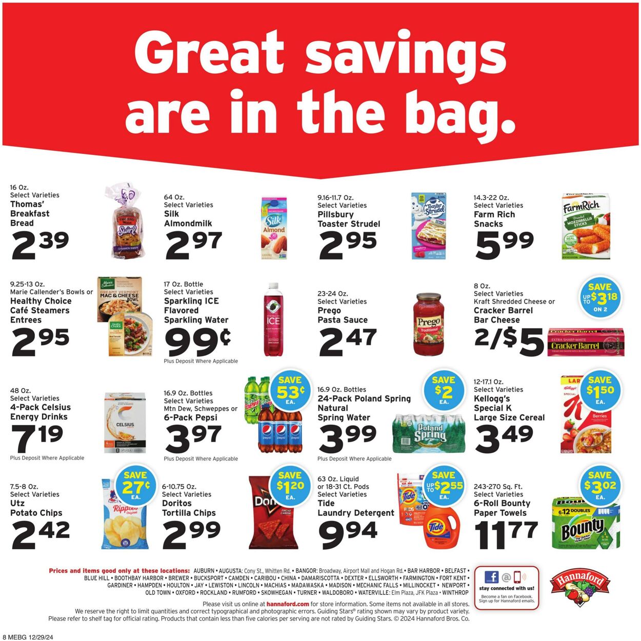 Weekly ad Hannaford 12/29/2024 - 01/04/2025