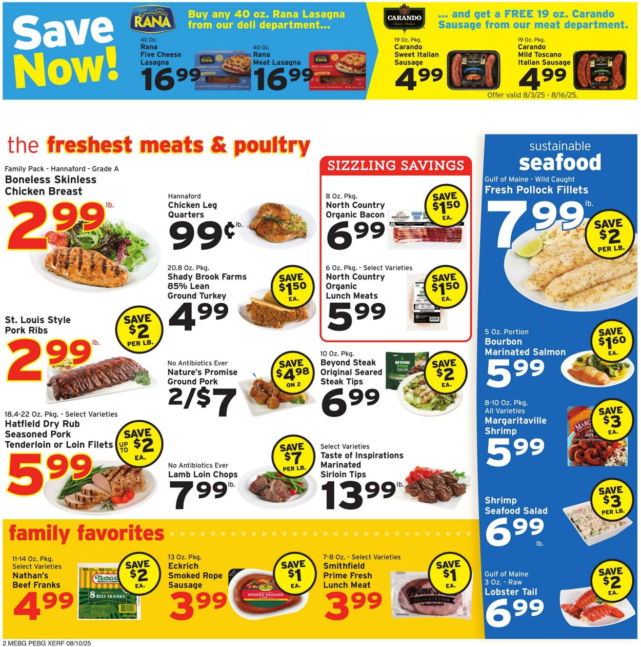 Weekly ad Hannaford 08/10/2025 - 08/16/2025