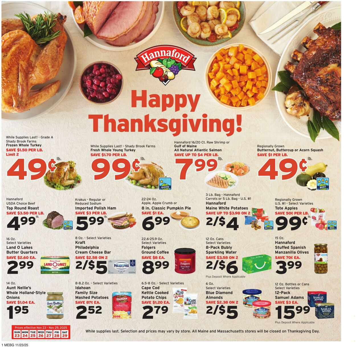 Weekly ad Hannaford 11/23/2025 - 11/29/2025