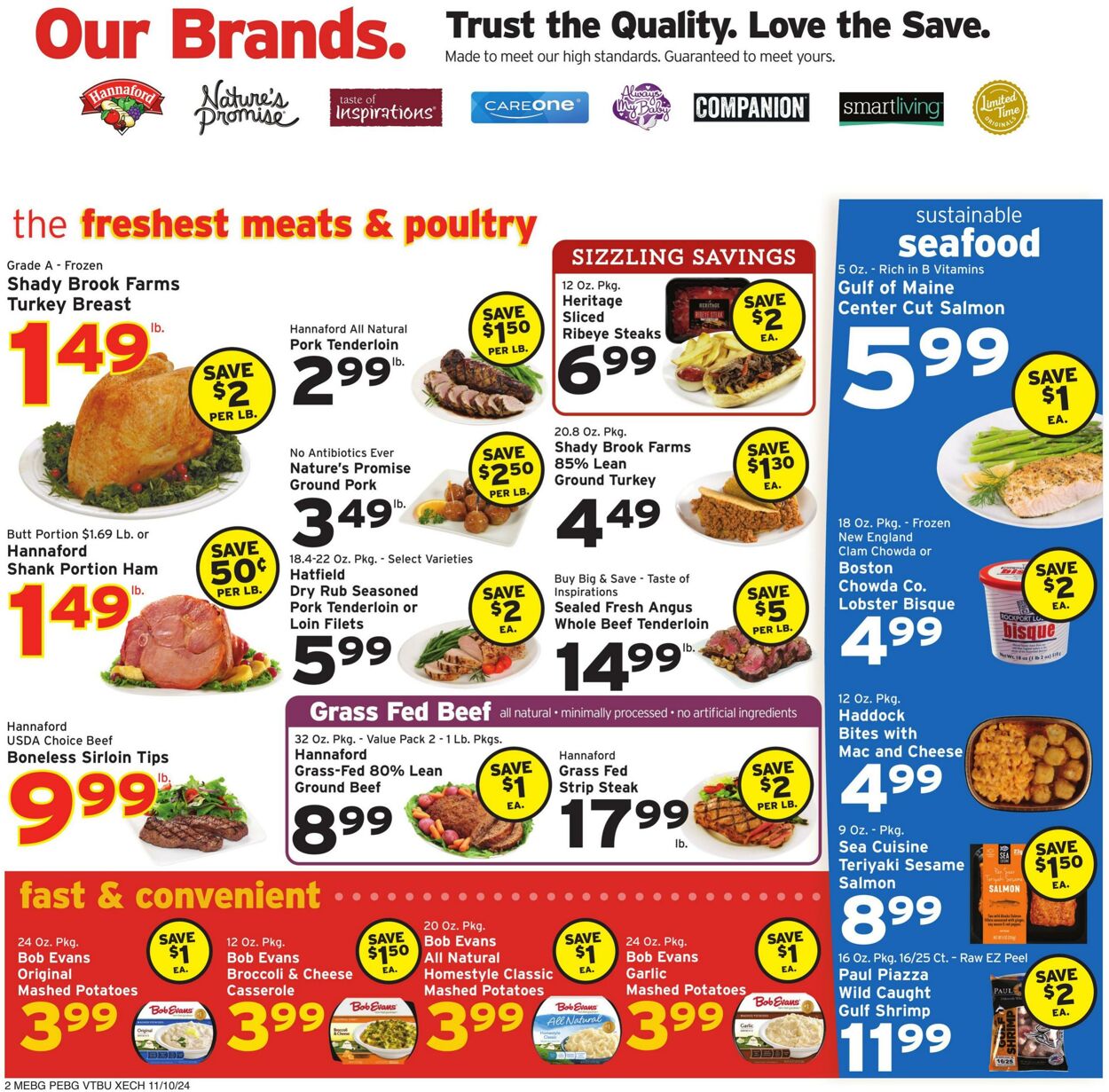 Weekly ad Hannaford 11/10/2024 - 11/16/2024